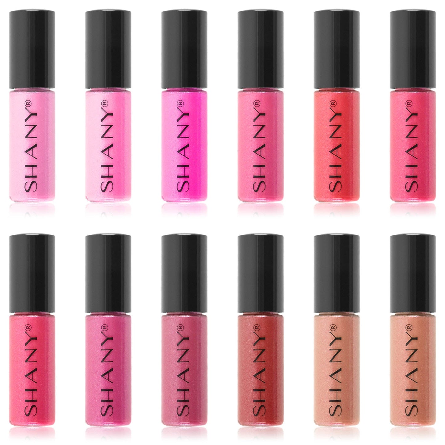 12 Piece Lip Gloss Set with Aloe Vera and Vitamin E